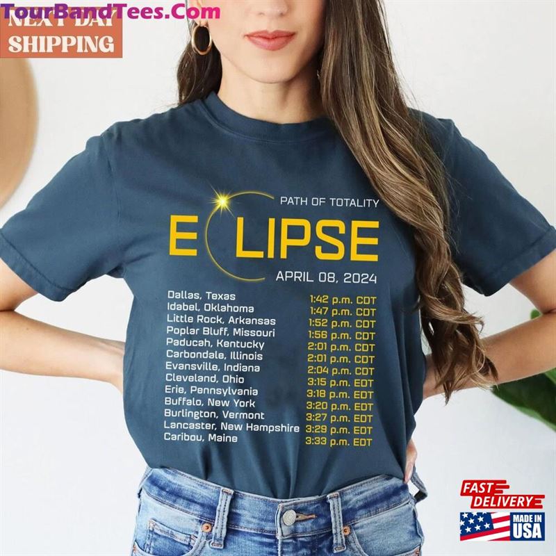 Total Solar Eclipse Twice In A Lifetime Shirt April Usa Map Classic Sweatshirt 29Uf192536 – Utopia Fashion