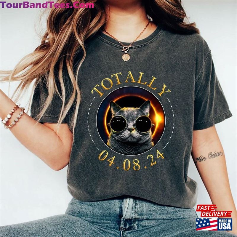 Totally Shirt Cat Solar Eclipse April 8Th North America Tour T-Shirt Classic 29Uf211720 – Utopia Fashion