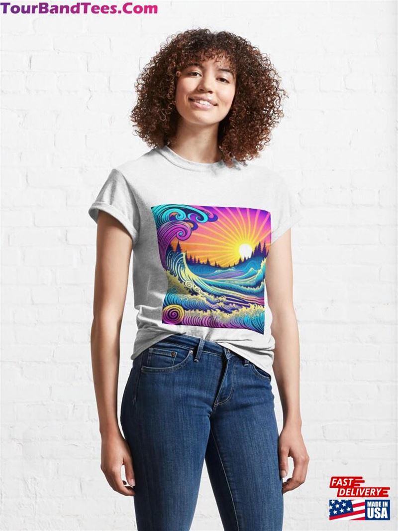 Trippy Sunshine Pattern Classic T-Shirt Sweatshirt 29Uf192793 – Utopia Fashion