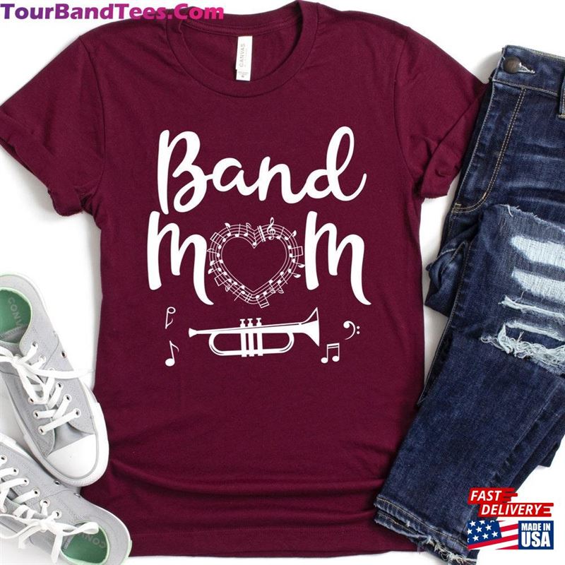 Trumpet Shirt Cute Music Notes Heart Band Mom Unisex T-Shirt 29Uf194684 – Utopia Fashion