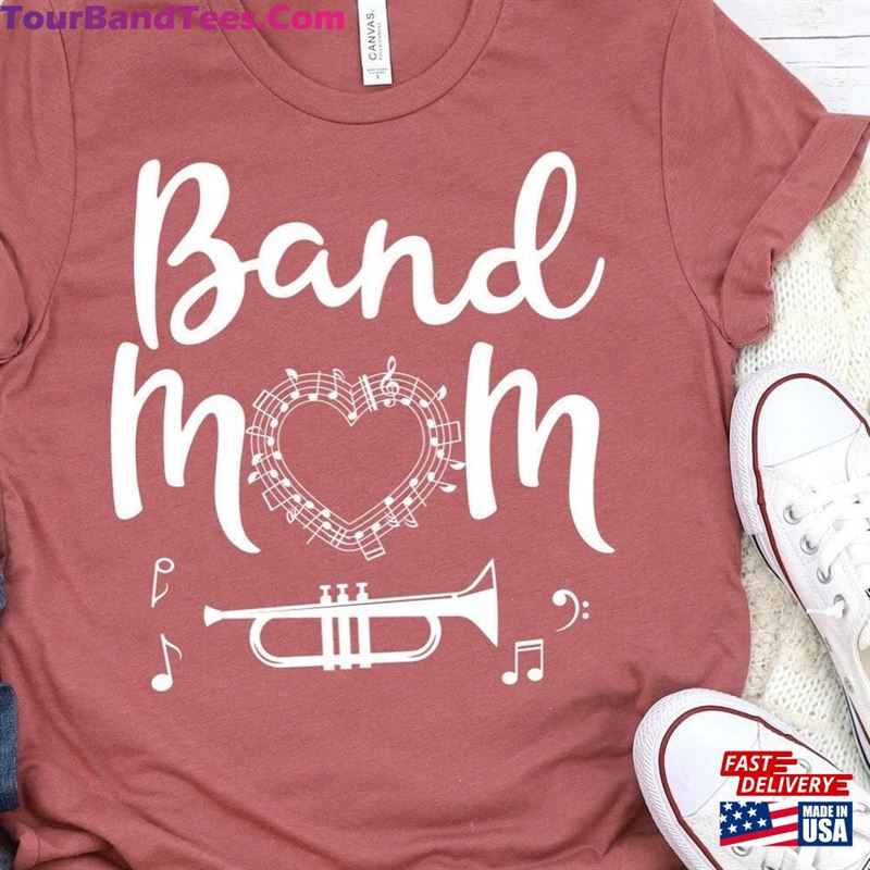 Trumpet Shirt Cute Music Notes Heart Band Mom Unisex T-Shirt 29Uf194684 – Utopia Fashion