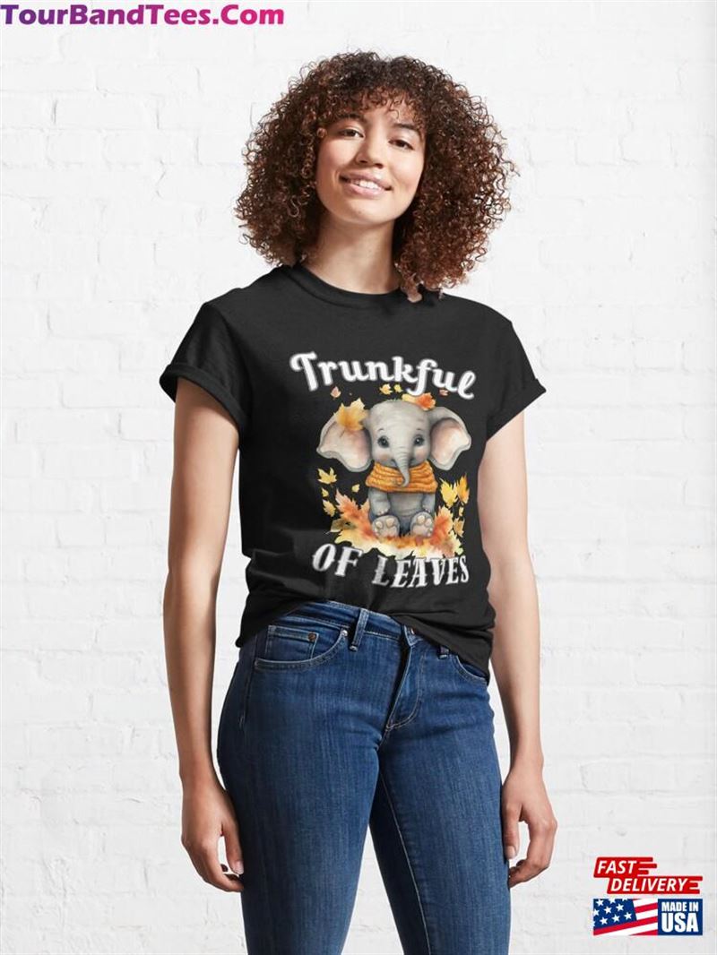 Trunkful Of Leaves Surreal Elephant Classic T-Shirt 29Uf193732 – Utopia Fashion