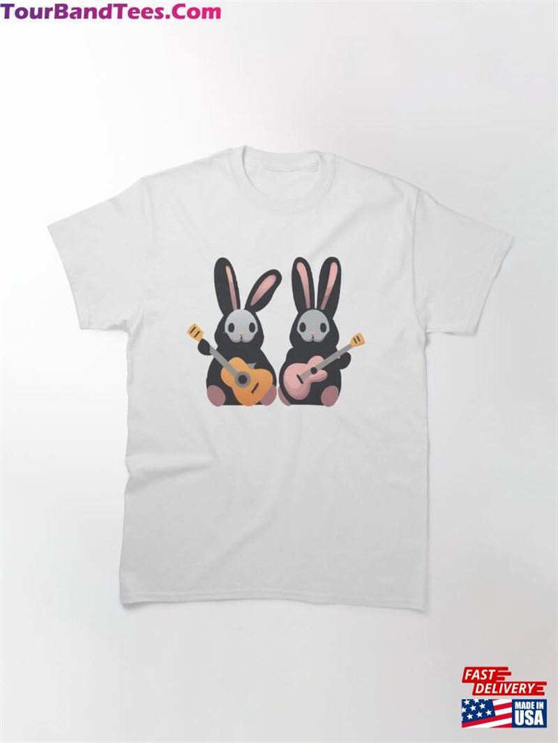 Two Ghosty Rabbits With Guitars Classic T-Shirt Sweatshirt 29Uf211439 – Utopia Fashion