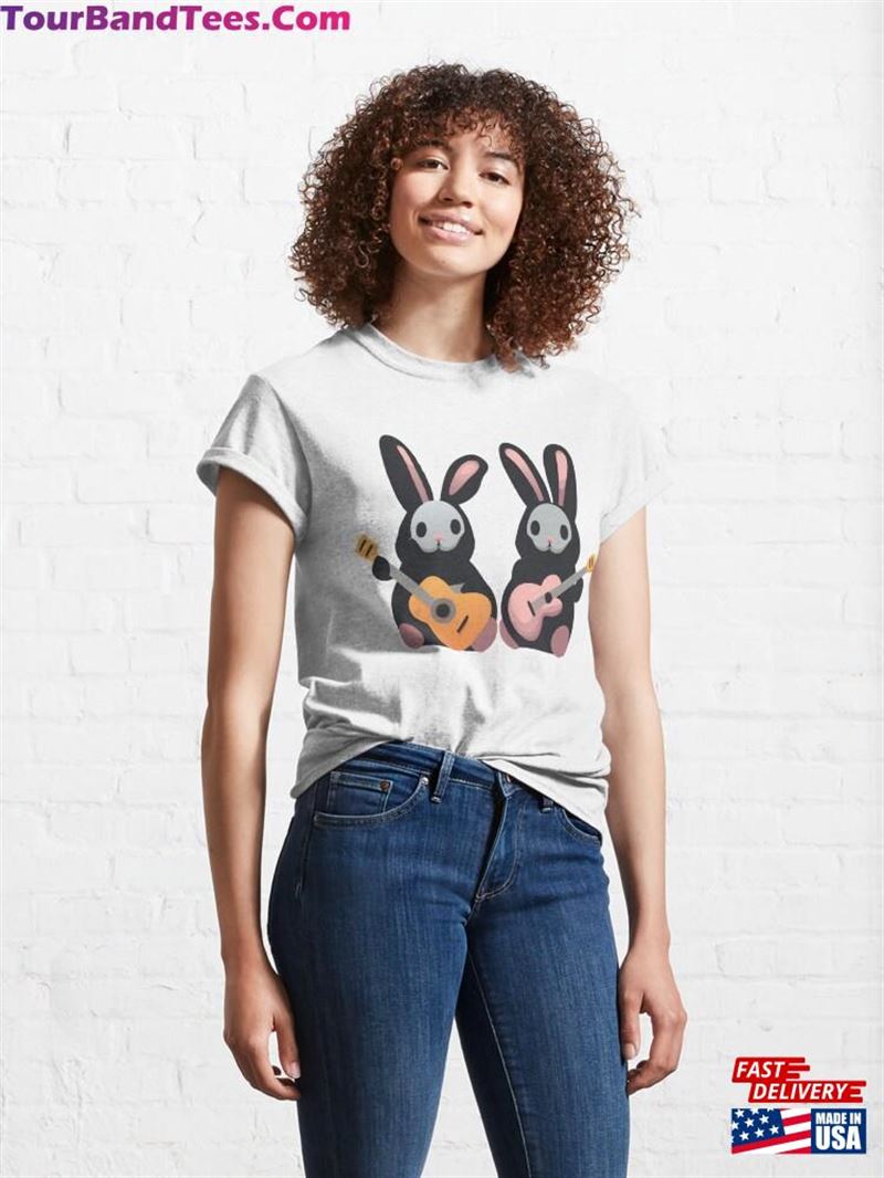 Two Ghosty Rabbits With Guitars Classic T-Shirt Sweatshirt 29Uf211439 – Utopia Fashion