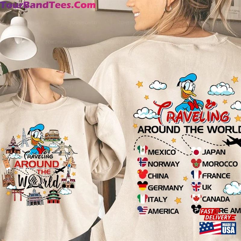 Two Sided Mickey And Friends Disneyland Epcot Traveling Around The World Shirt Drinking Traveler Matching T-Shirt Classic 29Uf192694 – Utopia Fashion