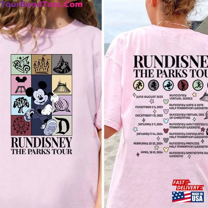 Two Sided Rundisney Marathon The Parks Tour Shirt Comfort Colors T-Shirt Sweatshirt 29Uf211539 – Utopia Fashion