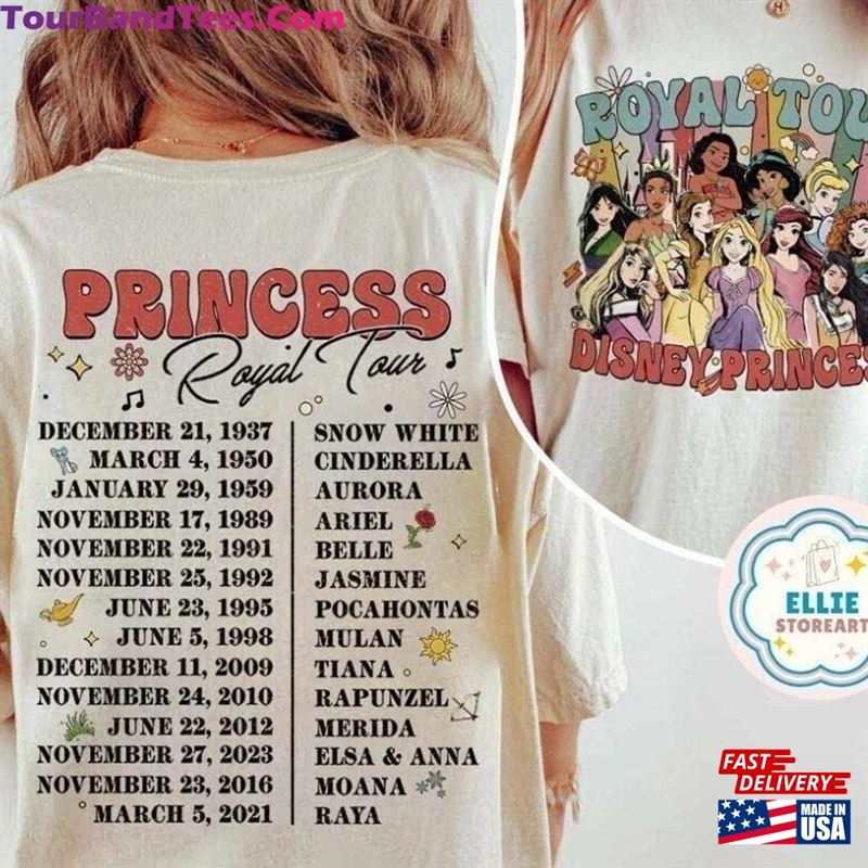 Two Sided Vintage Disney Princess Royal Tour Shirt Retro Characters Girl Trip Group Unisex Classic 29Uf201685 – Utopia Fashion