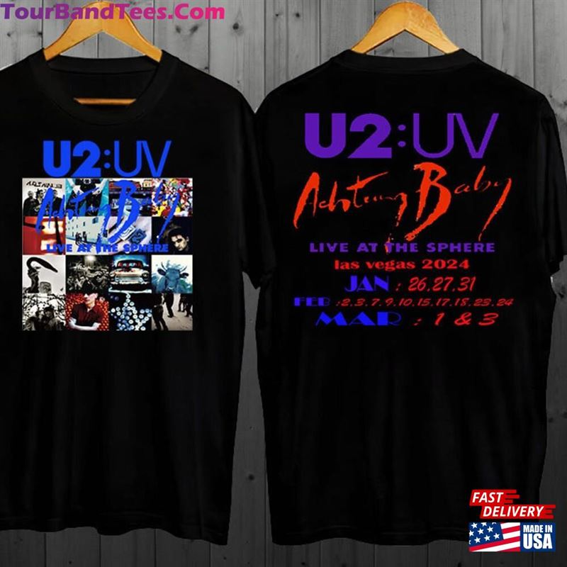 U2 Uv Achtung Baby Live At Sphere Amp Tour Shirt Concert Classic Hoodie 29Uf206643 – Utopia Fashion