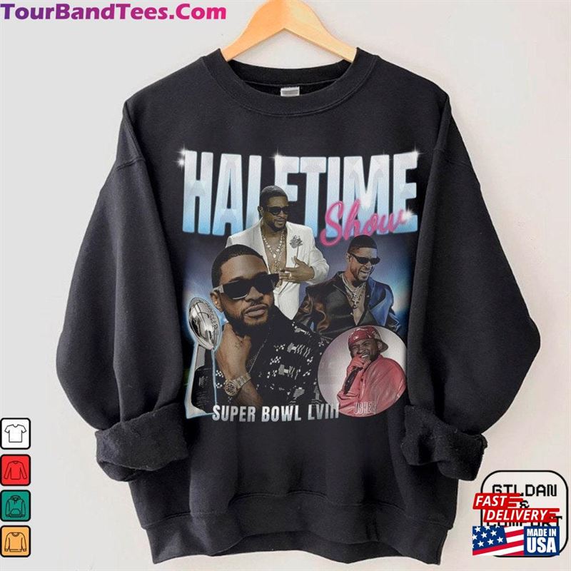 Ush Er Super Bowl Halftime Show Graphic Black T-Shirt Usher Music Shirt Concert 18124Vlrm Sweatshirt Hoodie 29Uf206660 – Utopia Fashion