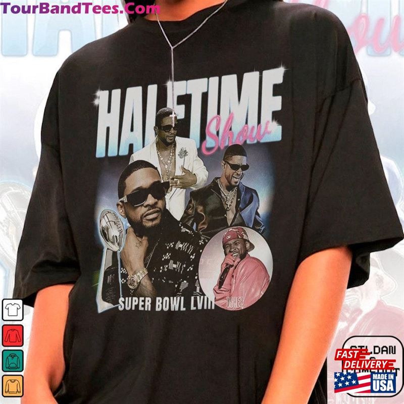 Ush Er Super Bowl Halftime Show Graphic Black T-Shirt Usher Music Shirt Concert 18124Vlrm Sweatshirt Hoodie 29Uf206660 – Utopia Fashion