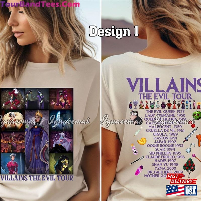 Villains Eras Tour Shirt The Evil Sweatshirt Back And Front T-Shirt Classic 29Uf193935 – Utopia Fashion