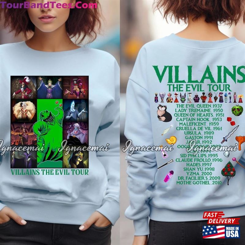 Villains Eras Tour Shirt The Evil Sweatshirt Back And Front T-Shirt Classic Unisex 29Uf191934 – Utopia Fashion