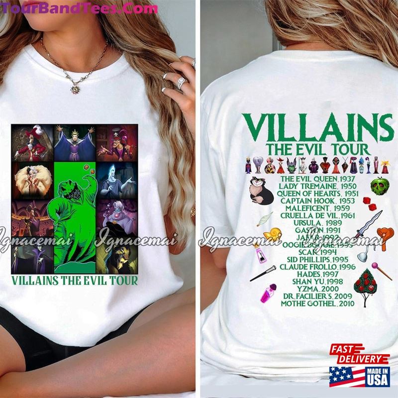 Villains Eras Tour Shirt The Evil Sweatshirt Back And Front T-Shirt Classic Unisex 29Uf191934 – Utopia Fashion