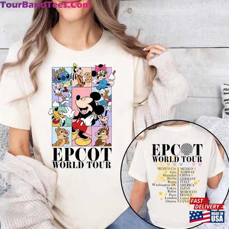 Vintage Sides Disney Epcot World Tour Shirt Drink Around The Traveler T-Shirt Classic 29Uf193188 – Utopia Fashion