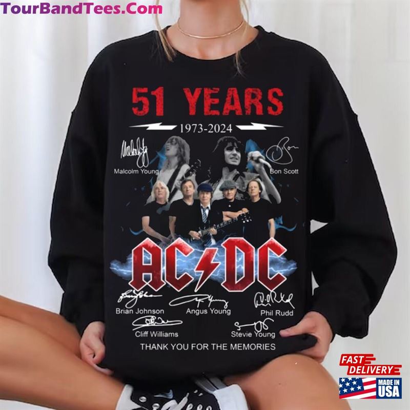 Vintage Years Ac Dc Shirt T-Shirt Sweatshirt 29Uf206733 – Utopia Fashion