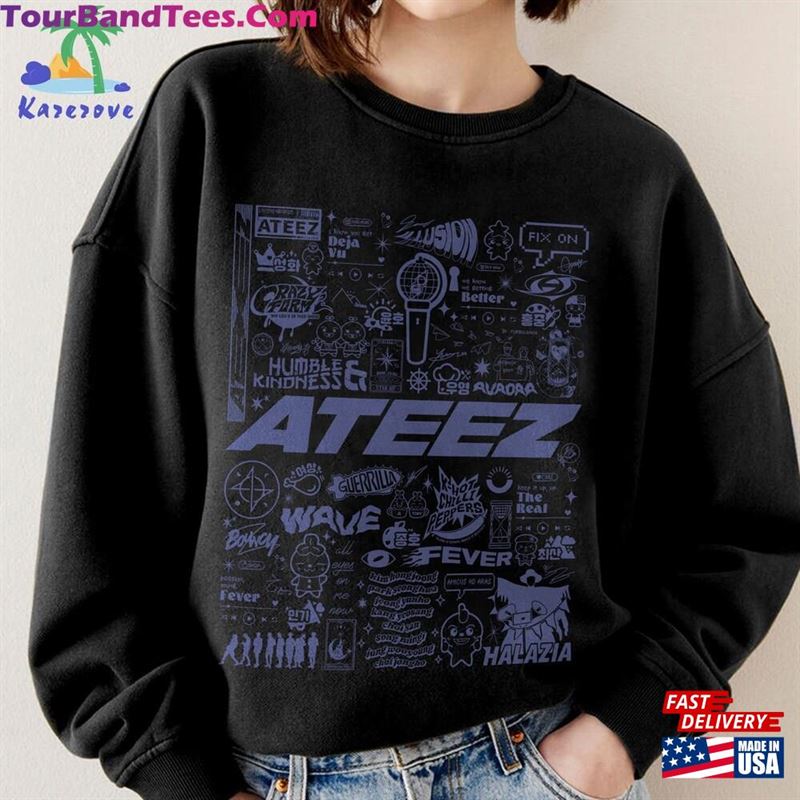 Vintage Ateez Doodle Art Shirt Hoodie Sweatshirt 29Uf206481 – Utopia Fashion