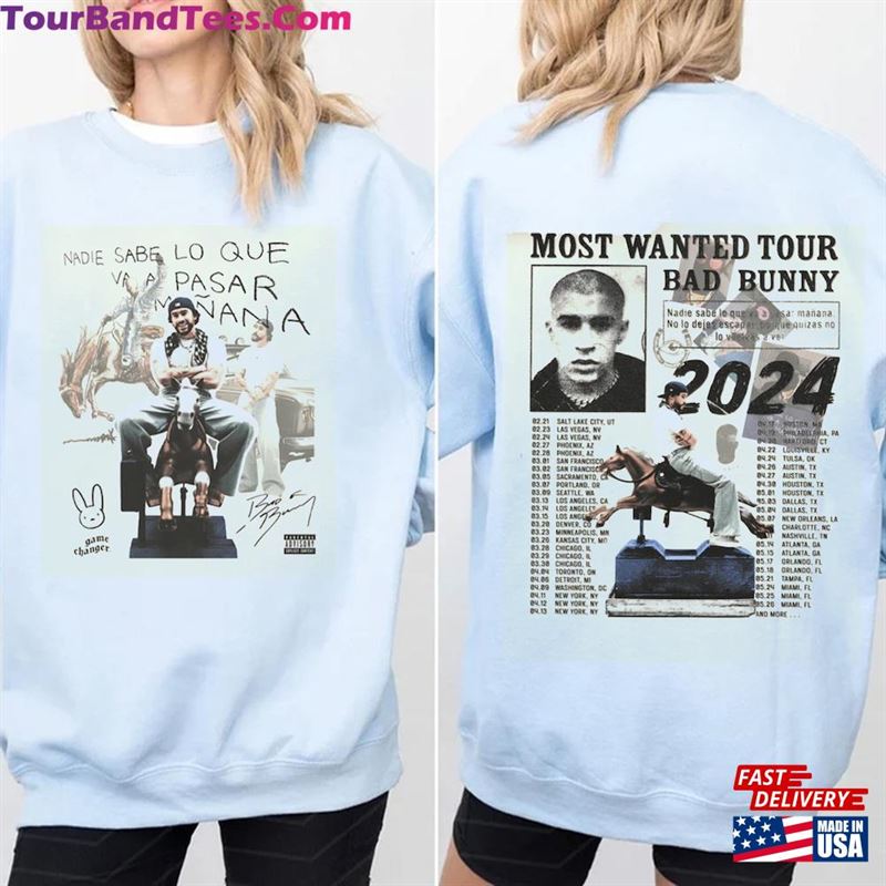 Vintage Baad Buunny Most Wanted Tour Sweatshirt Nadie Sabe Lo Que T-Shirt Benito Classic 29Uf194743 – Utopia Fashion