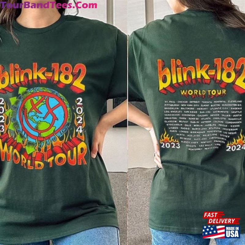 Vintage Blink The World Tour 2Sides Shirt Rock N’Roll T-Shirt Unisex 29Uf192773 – Utopia Fashion