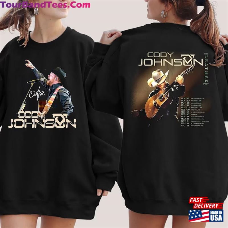 Vintage Cody Johnson Shirt Cojo Country Music The Leather Tour T-Shirt Hoodie 29Uf193388 – Utopia Fashion