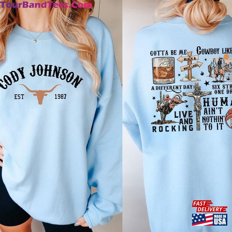 Vintage Cody Johnson 2Side Sweatshirt The Leather Tour Shirt New Album Merch T-Shirt Classic 29Uf211493 – Utopia Fashion