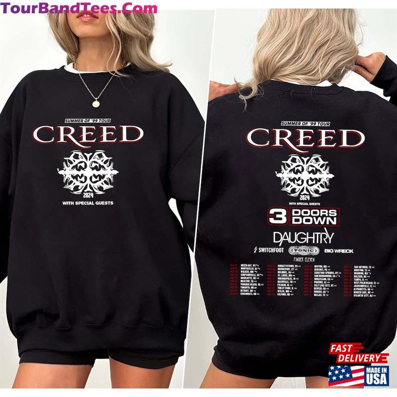 Vintage Creed Band Sweatshirt Summer Of’99 Tour Shirt Fan T-Shirt Classic 29Uf194839 – Utopia Fashion