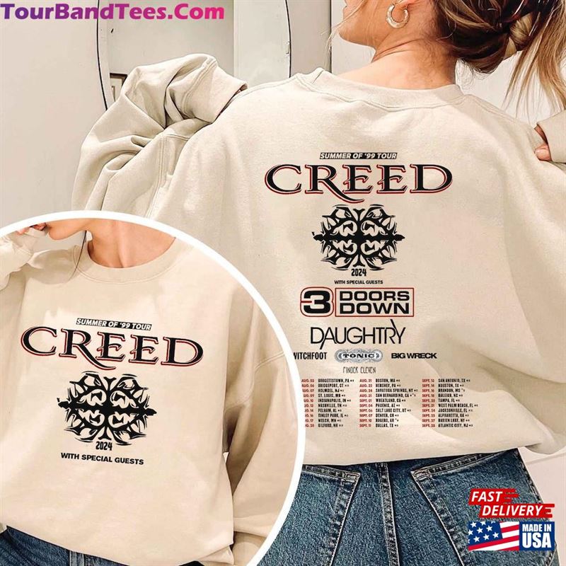 Vintage Creed Band Sweatshirt Summer Of’99 Tour Shirt Fan T-Shirt Classic 29Uf194839 – Utopia Fashion