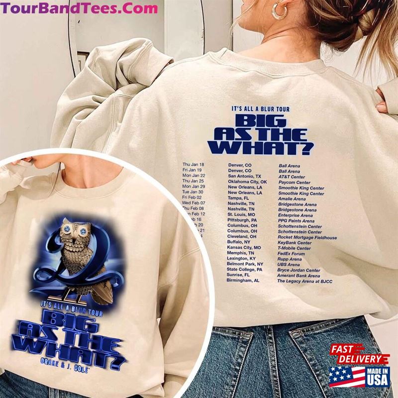 Vintage Drake J Cole Big As The What Tour Shirt Its All About Blur Rap Music Sweatshirt T-Shirt 29Uf193836 – Utopia Fashion