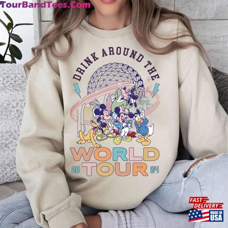 Vintage Epcot Drink Around The World Tour Shirt Retro Mickey And Friends Disney Shirts Sweatshirt Hoodie 29Uf193772 – Utopia Fashion