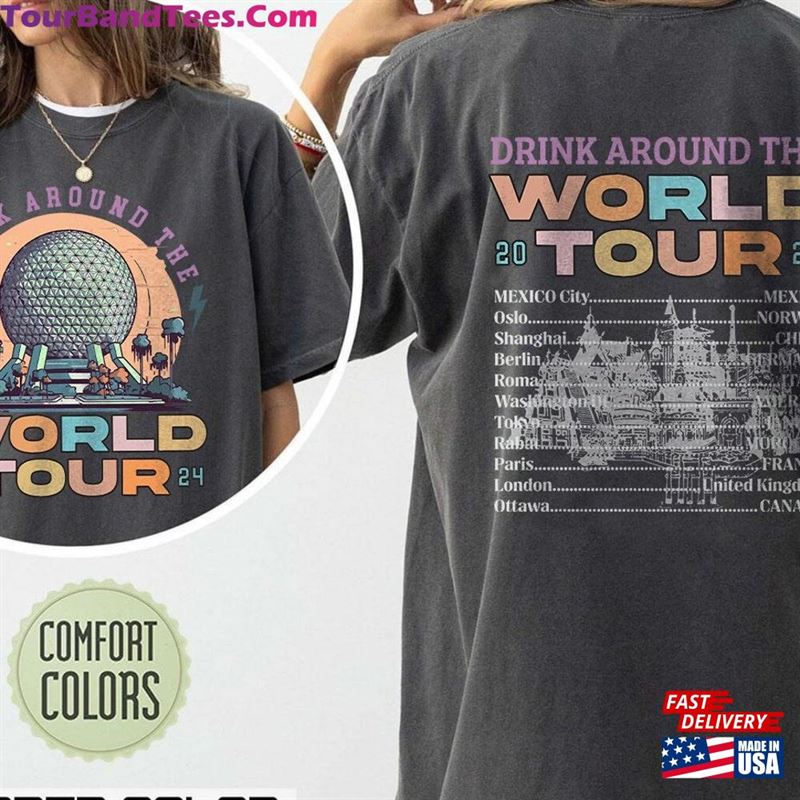 Vintage Epcot World Tour Shirt Drink Around The Center Sweatshirt Classic 29Uf211826 – Utopia Fashion