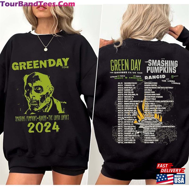 Vintage Green Day The Saviors Tour Shirt Band Graphic Tee Concert Hoodie Sweatshirt 29Uf211501 – Utopia Fashion