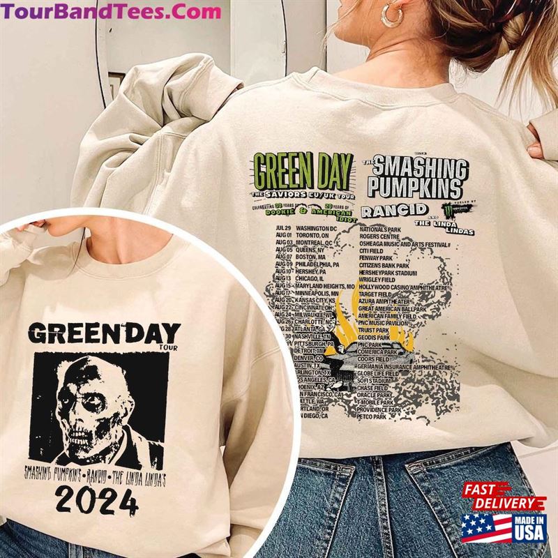 Vintage Green Day The Saviors Tour Shirt Band Graphic Tee Concert Hoodie Sweatshirt 29Uf211501 – Utopia Fashion