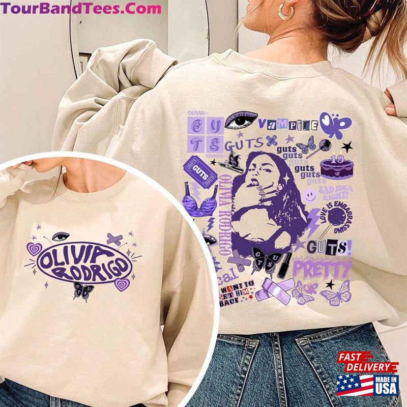 Vintage Olivia Rodrigo 2Side Shirt Tour Guts Tee T-Shirt Sweatshirt 29Uf193187 – Utopia Fashion