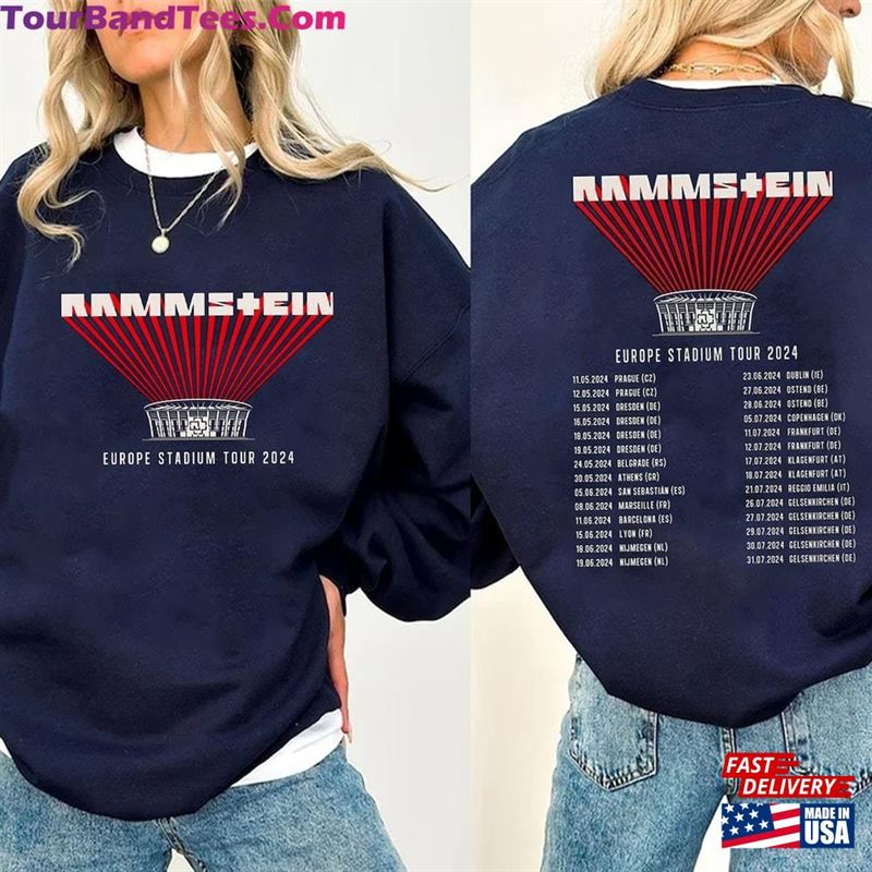 Vintage Raammsteein Tour Sweatshirt Europe Stadium T-Shirt Rammstein Band Merch Classic 29Uf194754 – Utopia Fashion