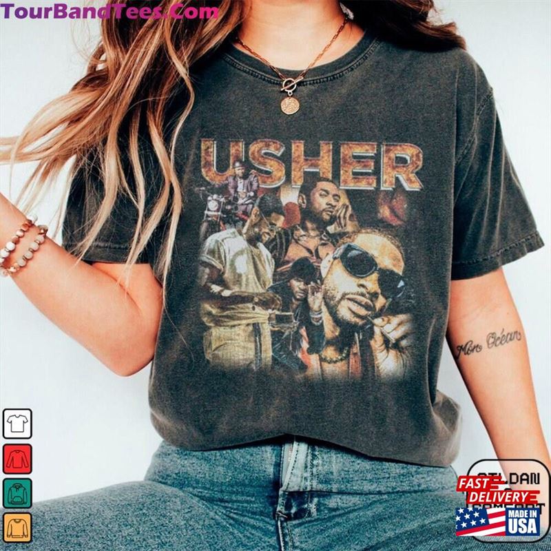 Vintage Usher Shirt My Way The Vegas Residency Tour Sweatshirt T-Shirt Unisex 29Uf193412 – Utopia Fashion