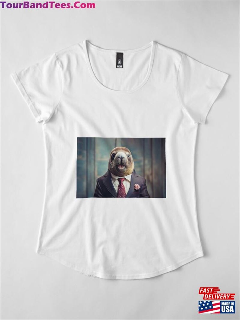 Walrus Dressed Cute Animals Classic T-Shirt 29Uf211616 – Utopia Fashion