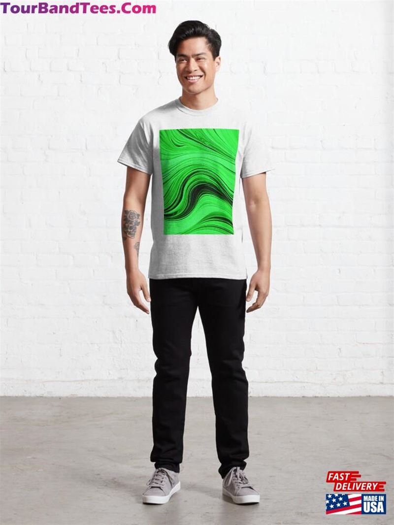 Wavy Marble Flow Green Classic T-Shirt Unisex Sweatshirt 29Uf191964 – Utopia Fashion