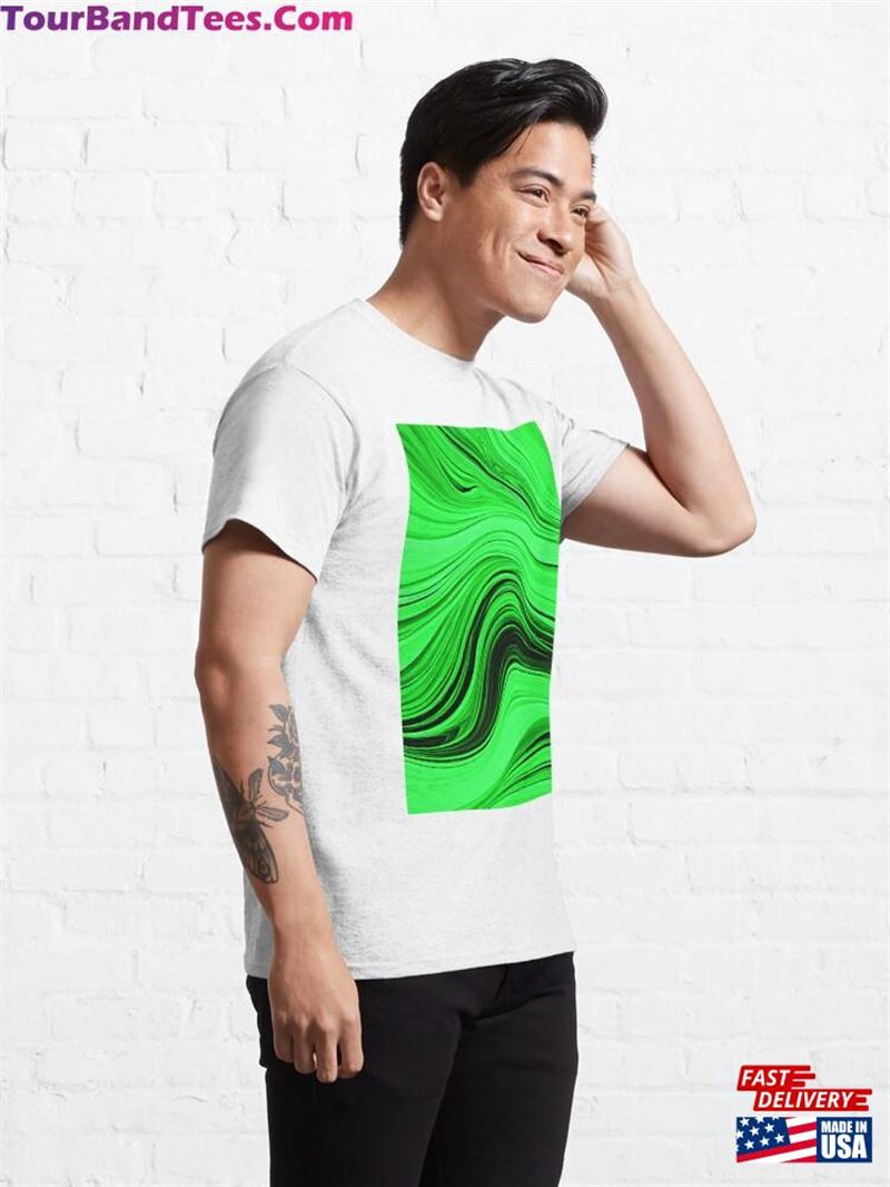 Wavy Marble Flow Green Classic T-Shirt Unisex Sweatshirt 29Uf191964 – Utopia Fashion