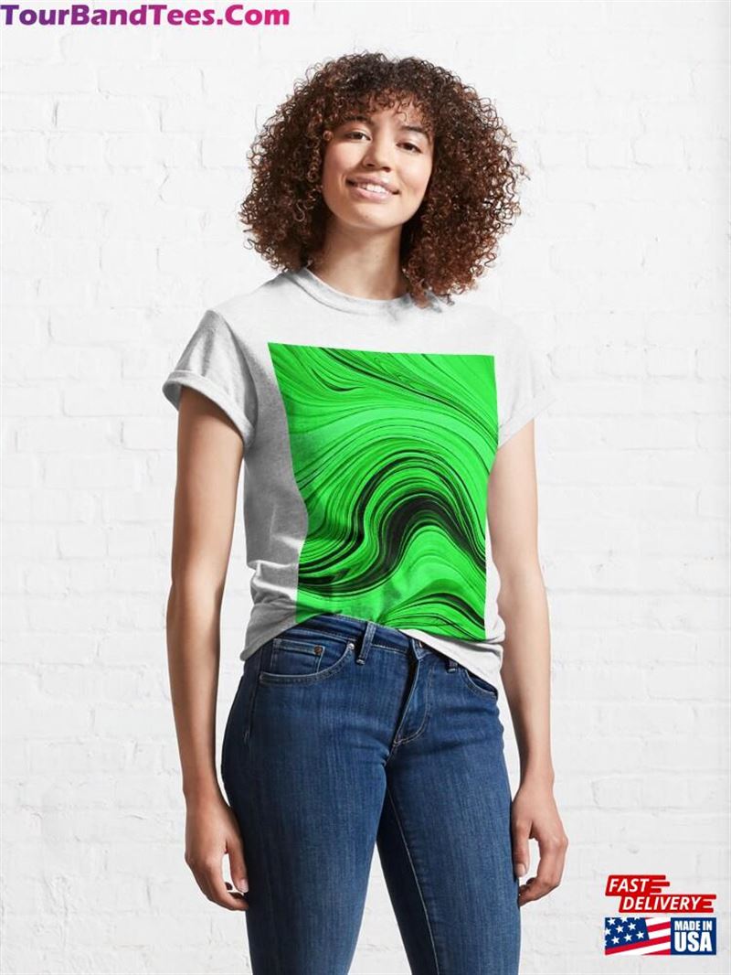 Wavy Marble Flow Green Classic T-Shirt Unisex Sweatshirt 29Uf191964 – Utopia Fashion