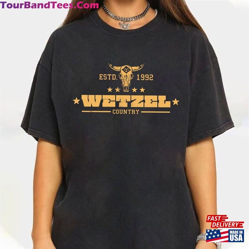 Wetzel T-Shirt Country Music Shirt Bullhead Classic Hoodie 29Uf211537 – Utopia Fashion