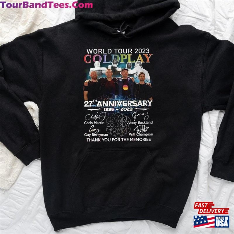 World Tour Coldplay 27Th Anniversary Thank You For The Memories T-Shirt Sweatshirt Unisex 29Uf201493 – Utopia Fashion