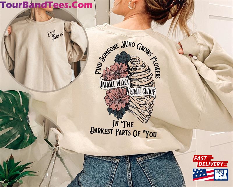 Za Ch Bry An Sweatshirt American Heartbreak Tour Find Someone Who Grows Flowers In The Darkest Parts Of You Hoodie Classic 29Uf193997 – Utopia Fashion