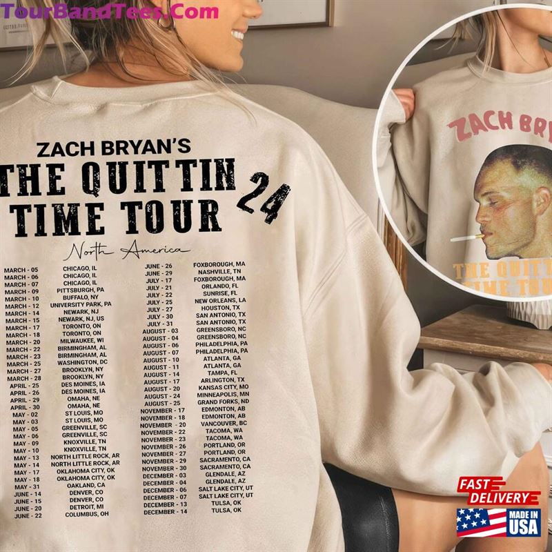 Zach Tour Sweatshirt The Quittin Time Shirt Graphic Bryan’S T-Shirt Classic 29Uf202053 – Utopia Fashion