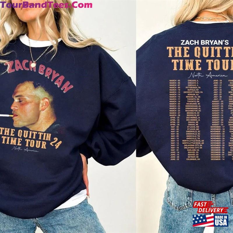 Zach Tour Sweatshirt The Quittin Time Shirt Graphic Bryan’S T-Shirt Classic 29Uf202053 – Utopia Fashion