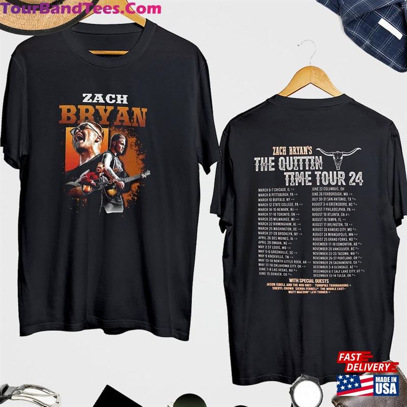 Zach Bryan Tour T-Shirt The Quittin Time Vintage Shirt Unisex Hoodie 29Uf211733 – Utopia Fashion