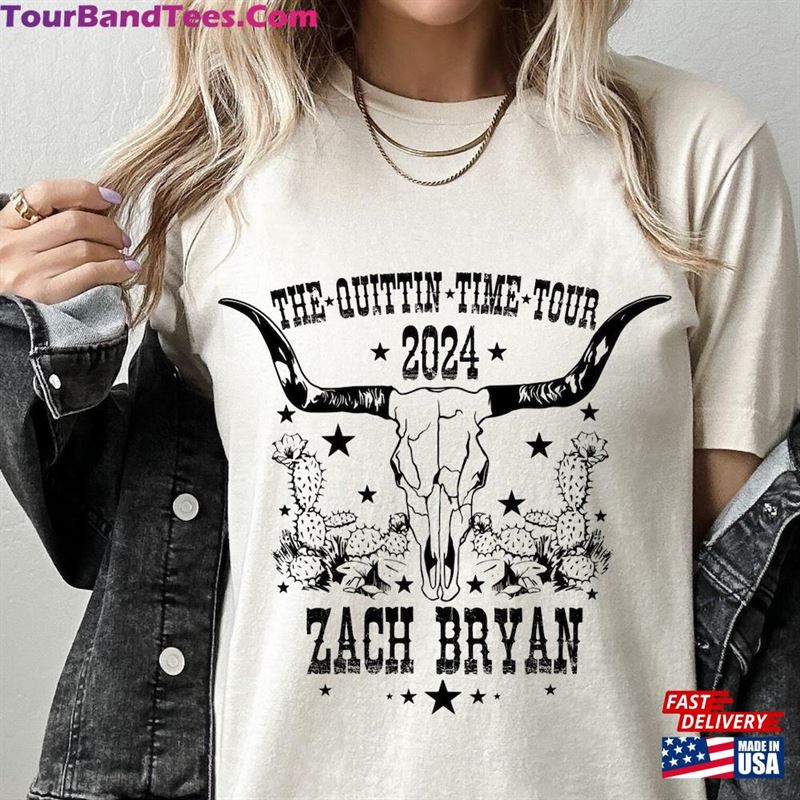 Zach Bryan Bullhead Shirt The Quittin Time Tour Country Music Sweatshirt Unisex 29Uf193822 – Utopia Fashion