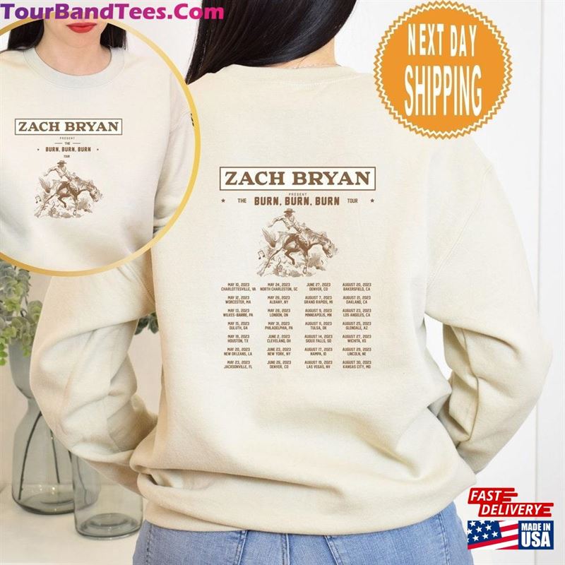 Zach Bryan The Burn Tour Shirt For Fan Concert Country Music Hoodie T-Shirt 29Uf194235 – Utopia Fashion