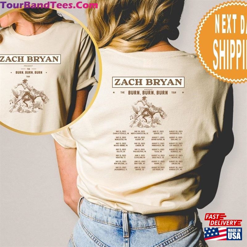 Zach Bryan The Burn Tour Shirt For Fan Concert Country Music Hoodie T-Shirt 29Uf194235 – Utopia Fashion