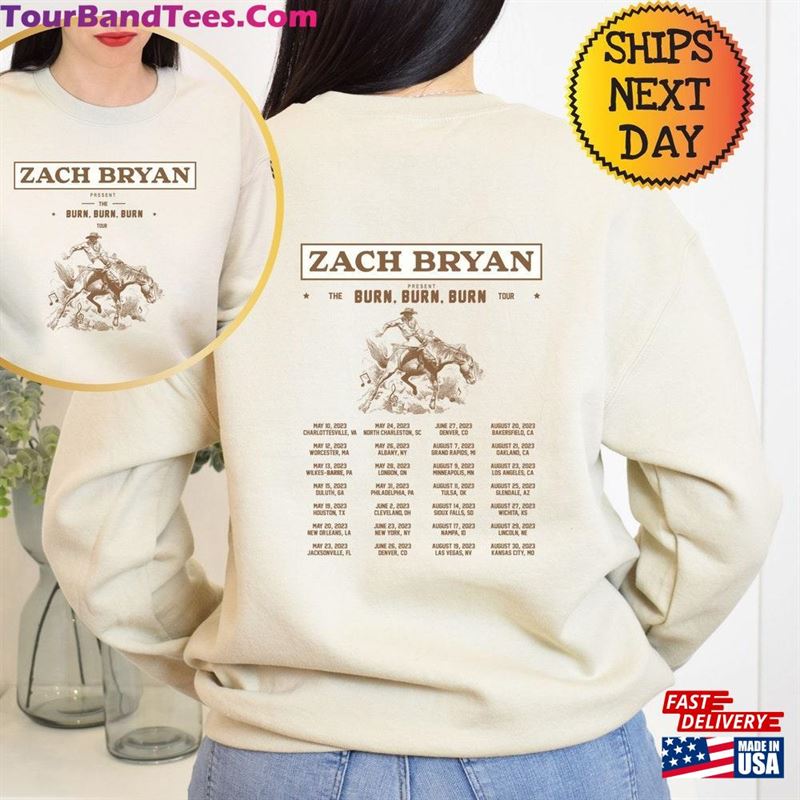 Zach Bryan The Burn Tour Shirt For Fan Concert Sweatshirt T-Shirt Unisex 29Uf194205 – Utopia Fashion