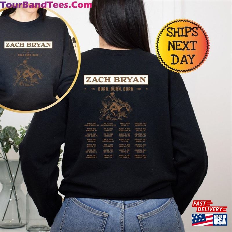 Zach Bryan The Burn Tour Shirt For Fan Concert Sweatshirt T-Shirt Unisex 29Uf194205 – Utopia Fashion