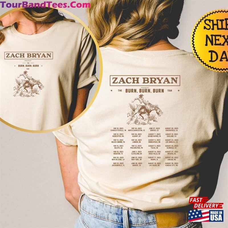 Zach Bryan The Burn Tour Shirt For Fan Concert Sweatshirt T-Shirt Unisex 29Uf194205 – Utopia Fashion